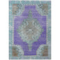 Haelion Purple Washable Indoor-Outdoor Rug