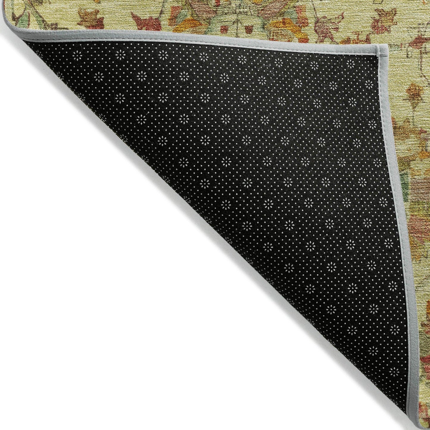 Haelira Gold Washable Indoor-Outdoor Rug