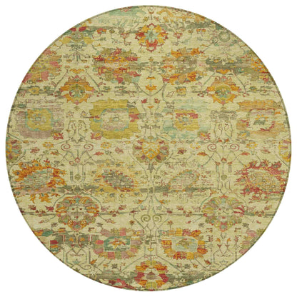 Haelira Gold Washable Indoor-Outdoor Rug