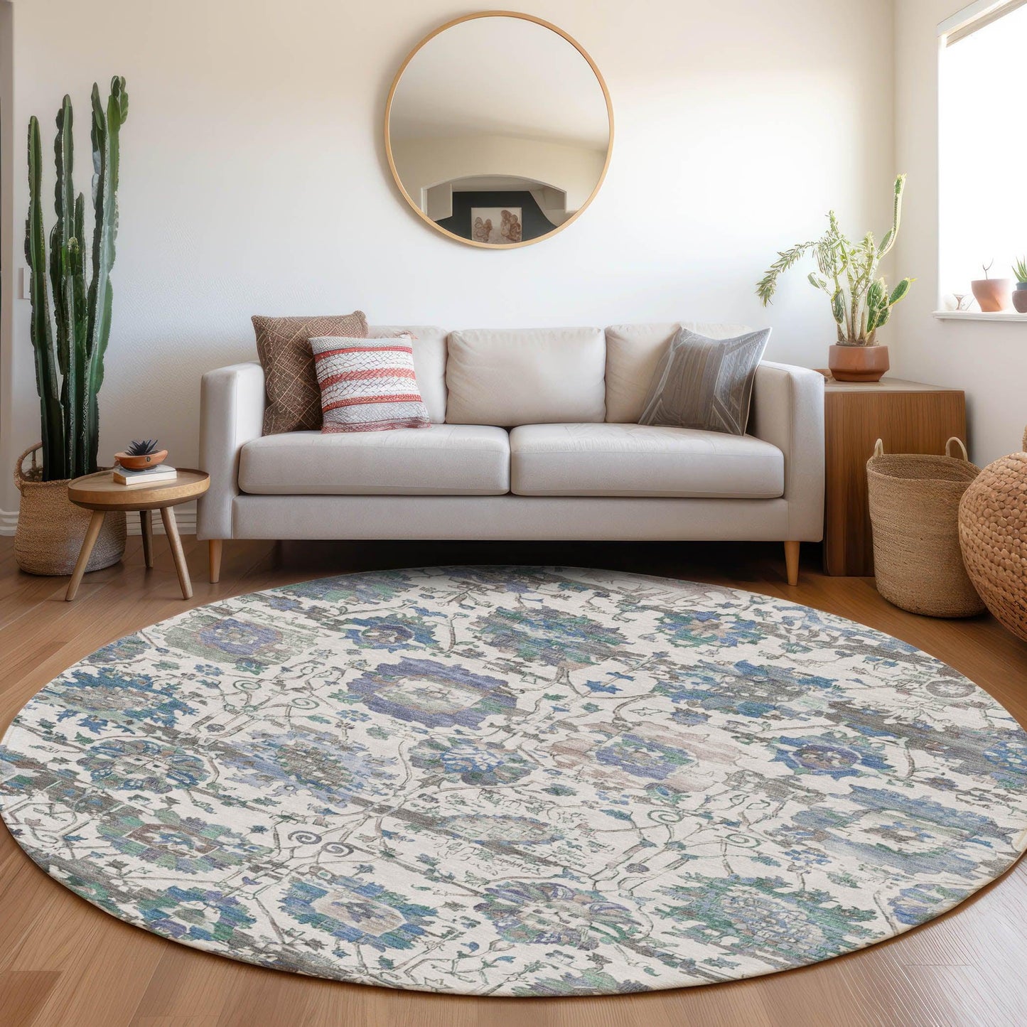 Haelira Ivory Washable Indoor-Outdoor Rug