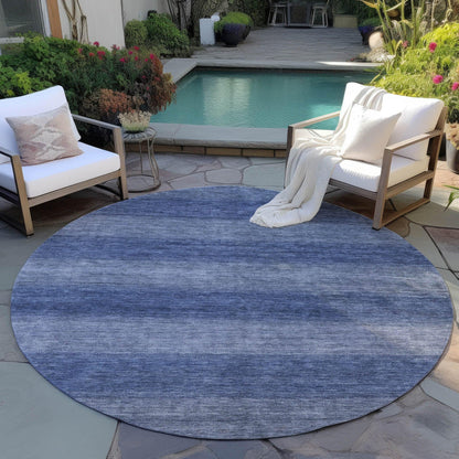 Haelius Blue Washable Indoor-Outdoor Rug
