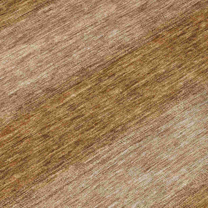 Haelius Brown Washable Indoor-Outdoor Rug