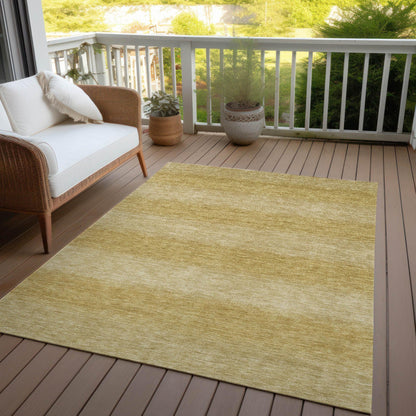 Haelius Gold Washable Indoor-Outdoor Rug