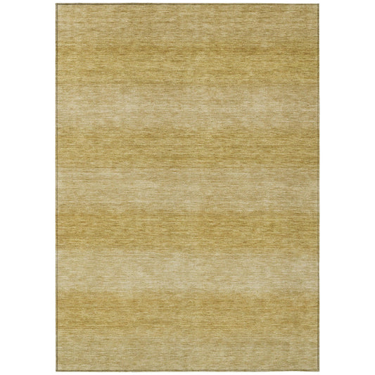 Haelius Gold Washable Indoor-Outdoor Rug