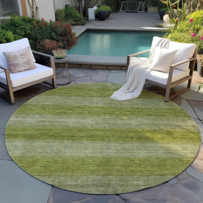 Haelius Green Washable Indoor-Outdoor Rug