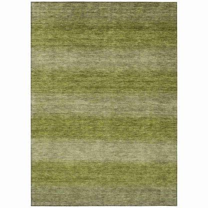 Haelius Green Washable Indoor-Outdoor Rug
