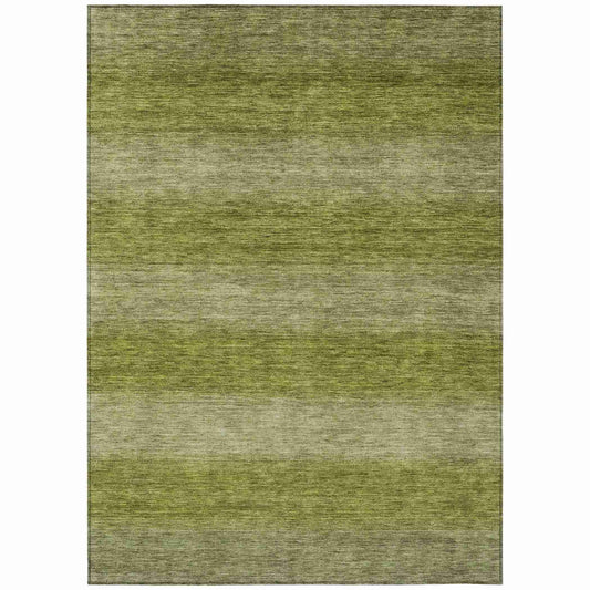 Haelius Green Washable Indoor-Outdoor Rug