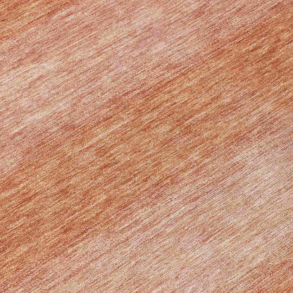 Haelius Orange Washable Indoor-Outdoor Rug