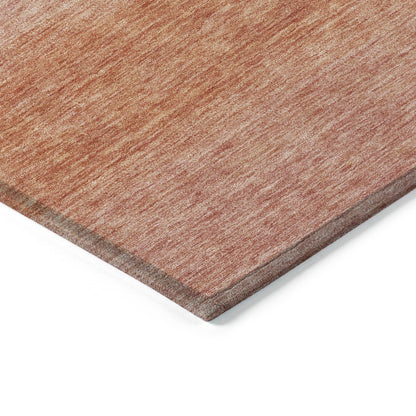 Haelius Orange Washable Indoor-Outdoor Rug