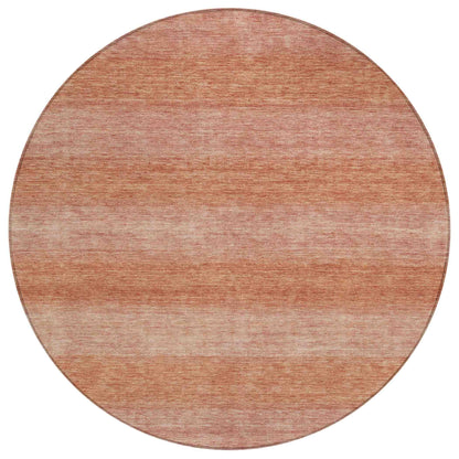 Haelius Orange Washable Indoor-Outdoor Rug