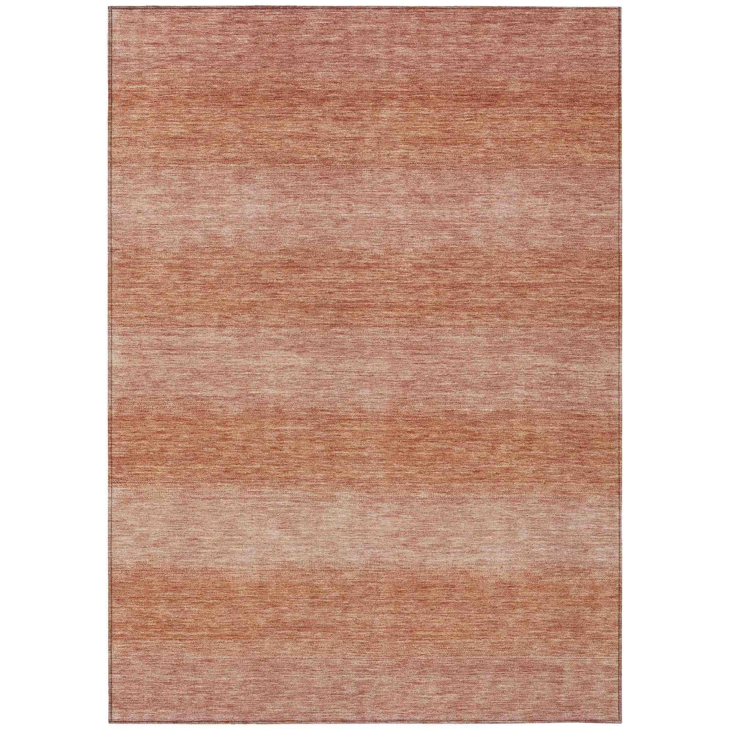 Haelius Orange Washable Indoor-Outdoor Rug