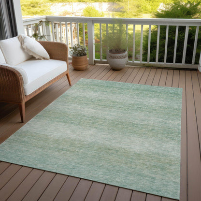 Haelius Teal Washable Indoor-Outdoor Rug
