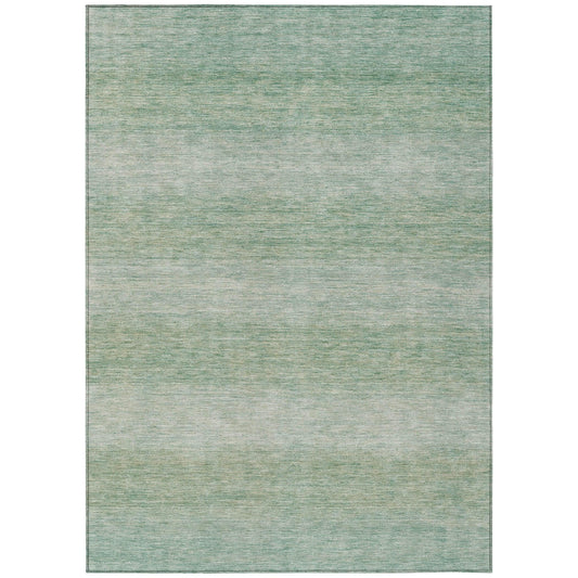 Haelius Teal Washable Indoor-Outdoor Rug