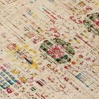 Haelon Beige Washable Indoor-Outdoor Rug