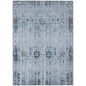 Haelon Blue Washable Indoor-Outdoor Rug