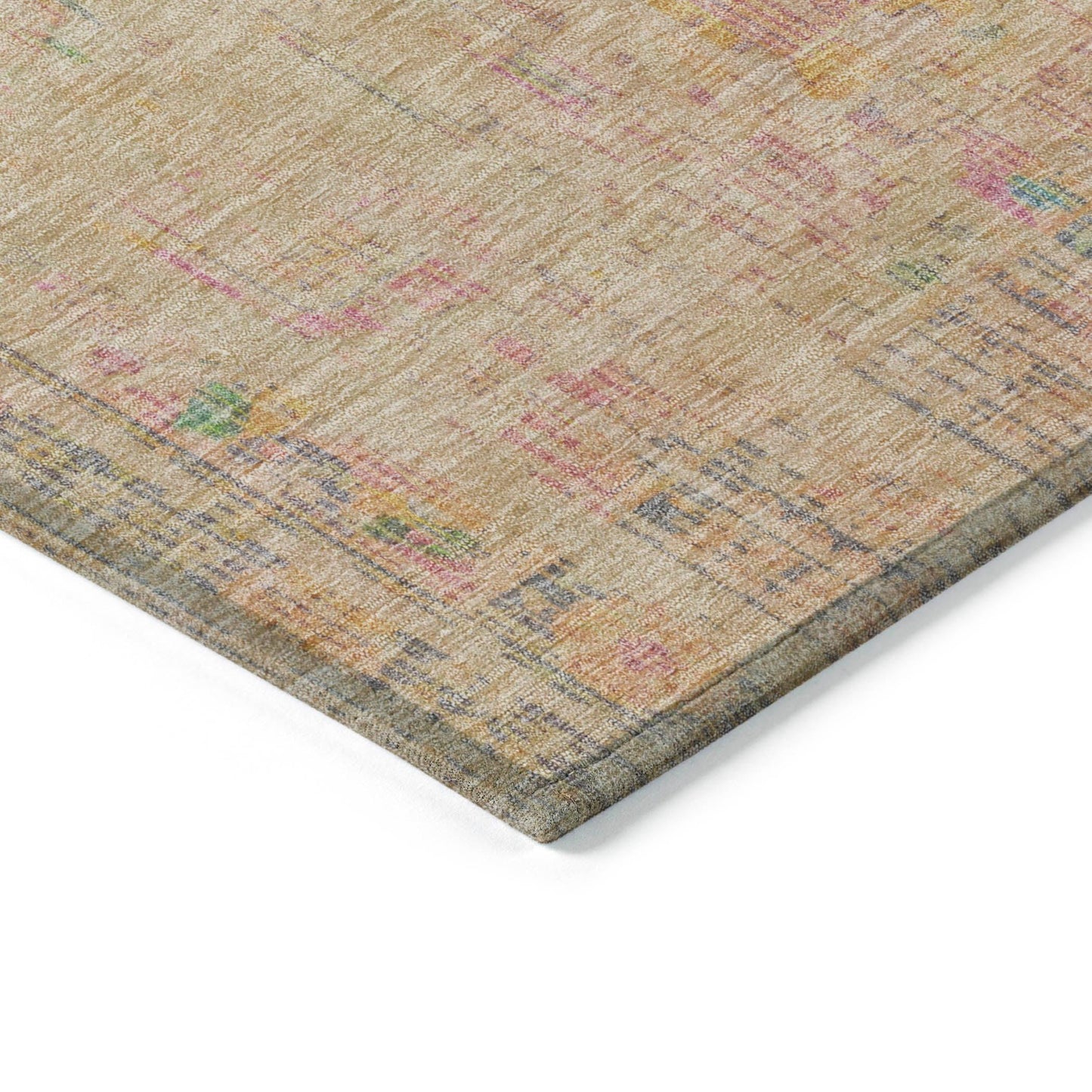 Haelon Brown Washable Indoor-Outdoor Rug