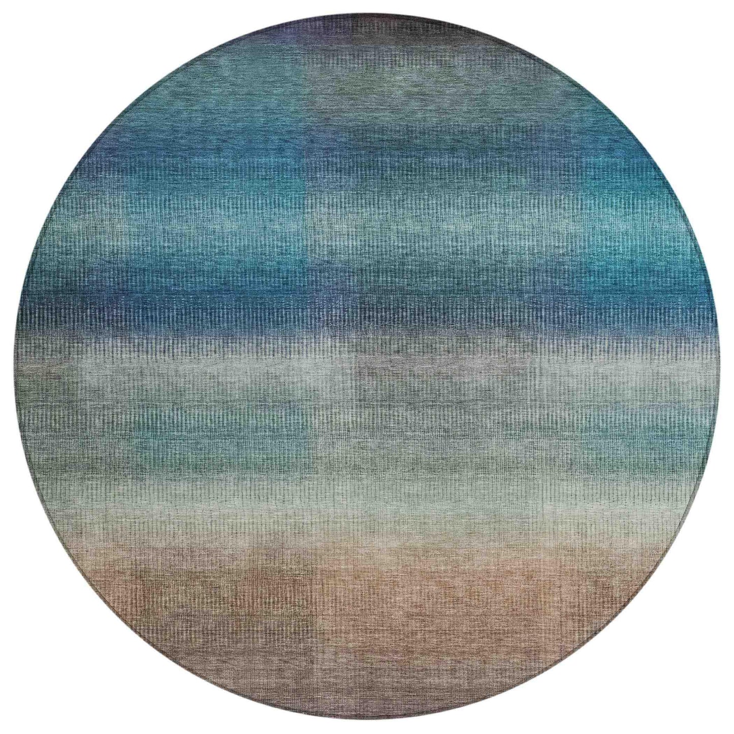 Haelor Blue Washable Indoor-Outdoor Rug