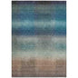 Haelor Blue Washable Indoor-Outdoor Rug