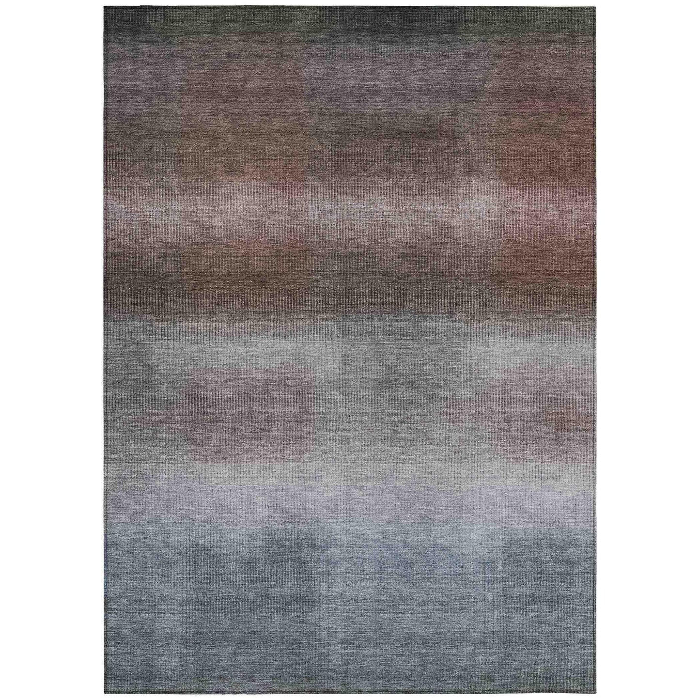 Haelor Brown Washable Indoor-Outdoor Rug