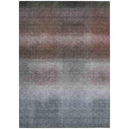 Haelor Brown Washable Indoor-Outdoor Rug