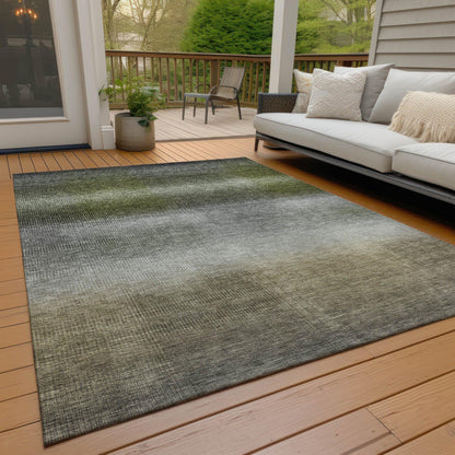 Haelor Gray Washable Indoor-Outdoor Rug