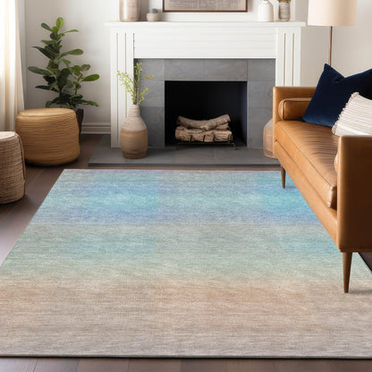 Haelor Sky Washable Indoor-Outdoor Rug