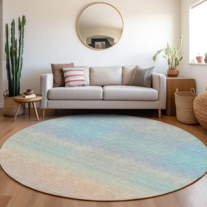 Haelor Sky Washable Indoor-Outdoor Rug