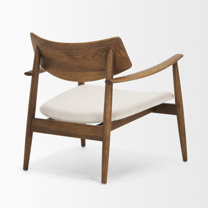 Haggen Cream Fabric Accent Chair
