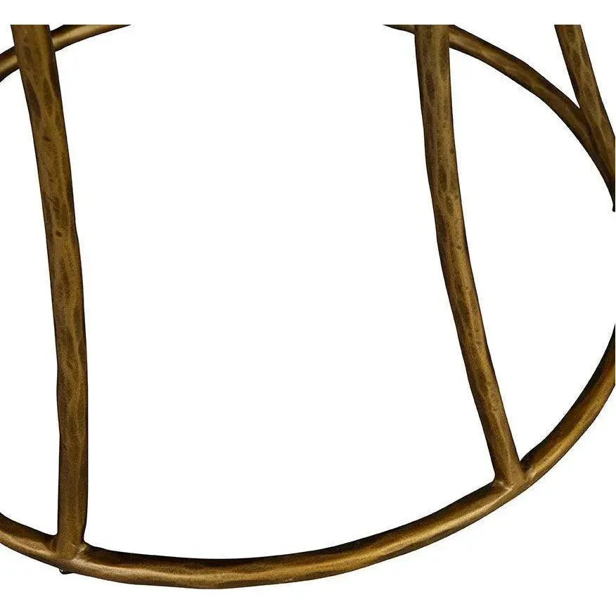 Haines Marble Topped Round Side Table - LOOMLAN - Furniture Classics - Side Tables