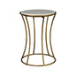 Haines Marble Topped Round Side Table - LOOMLAN - Furniture Classics - Side Tables