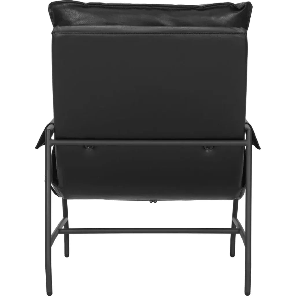 Halaus Steel Black Accent Arm Chair - LOOMLAN - Zuo Modern - Accent Chairs