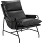 Halaus Steel Black Accent Arm Chair - LOOMLAN - Zuo Modern - Accent Chairs