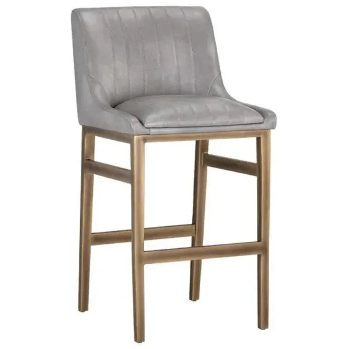 Halden Leather Urban Barstool - LOOMLAN - SUNPAN - Bar Stools