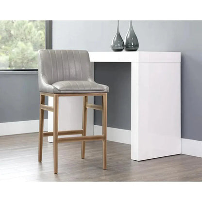 Halden Leather Urban Barstool - LOOMLAN - SUNPAN - Bar Stools