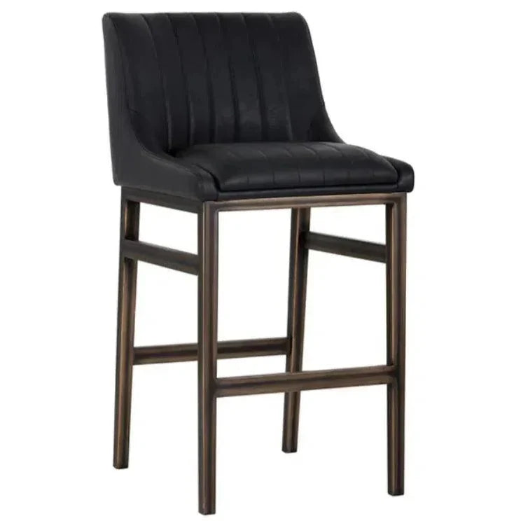 Halden Leather Urban Barstool - LOOMLAN - SUNPAN - Bar Stools