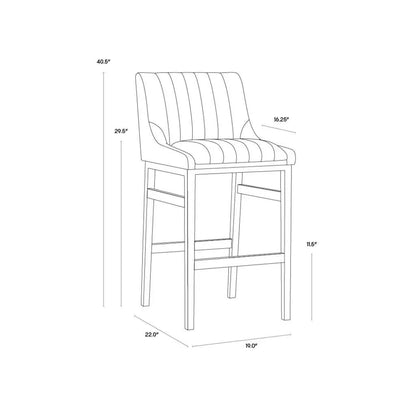 Halden Leather Urban Barstool - LOOMLAN - SUNPAN - Bar Stools