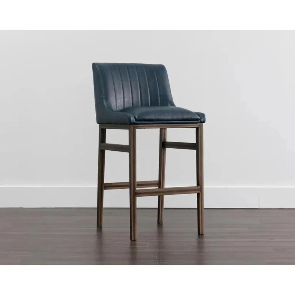 Halden Leather Urban Barstool - LOOMLAN - SUNPAN - Bar Stools