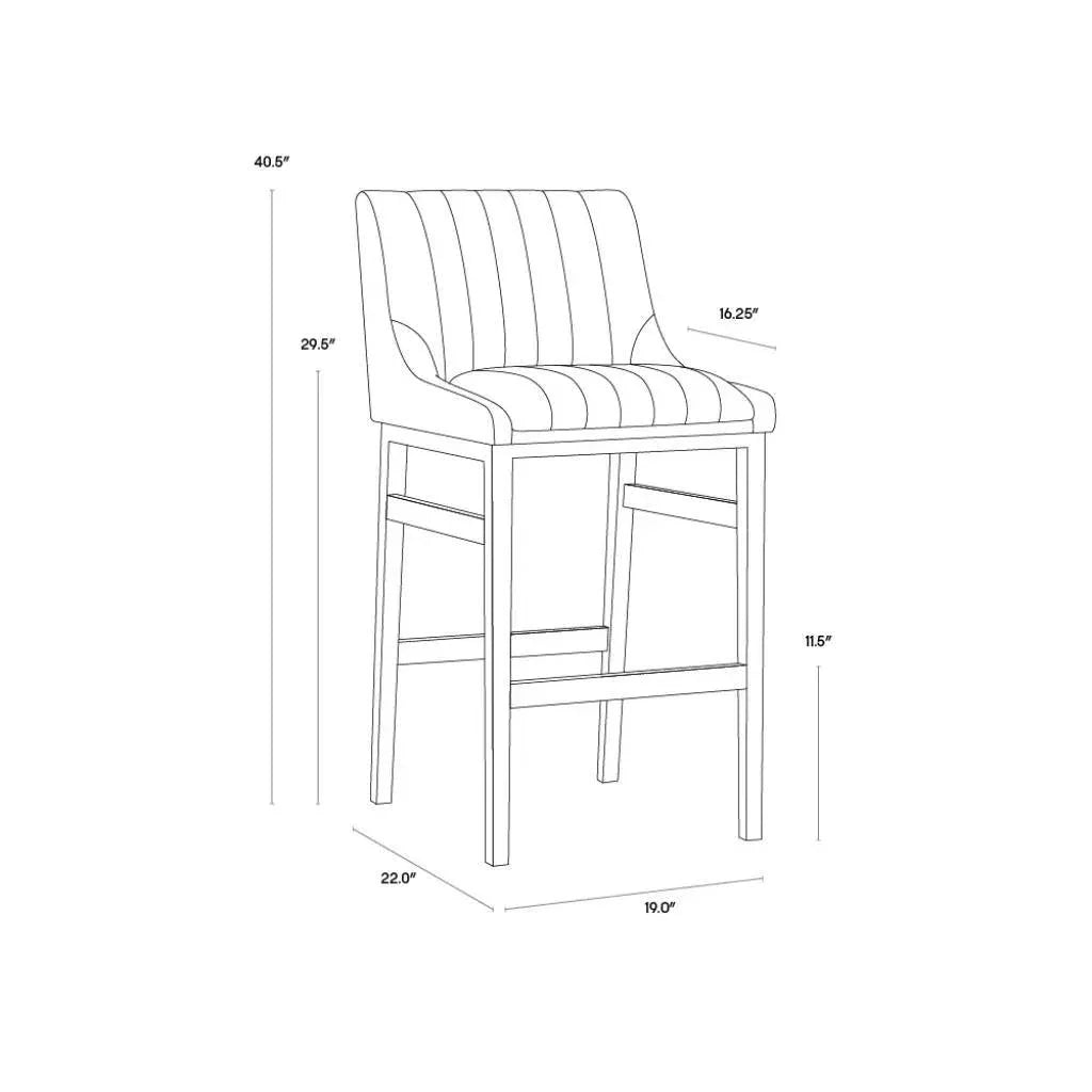 Halden Leather Urban Barstool - LOOMLAN - SUNPAN - Bar Stools
