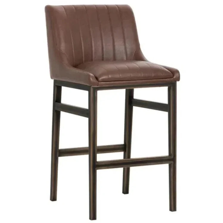 Halden Leather Urban Barstool - LOOMLAN - SUNPAN - Bar Stools
