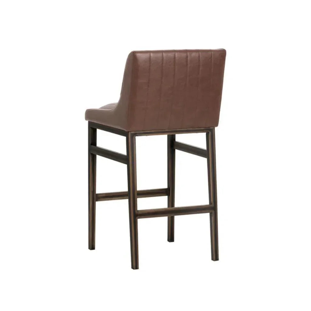 Halden Leather Urban Barstool - LOOMLAN - SUNPAN - Bar Stools