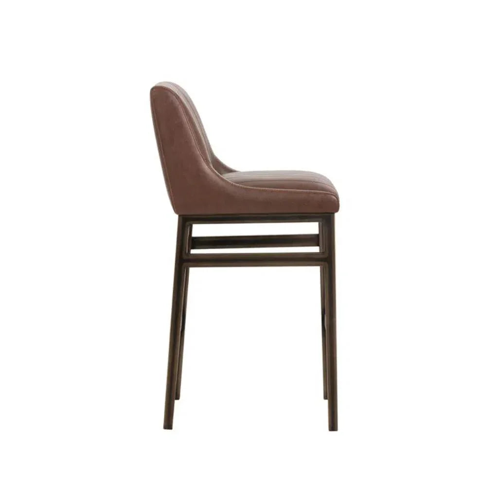 Halden Leather Urban Barstool - LOOMLAN - SUNPAN - Bar Stools