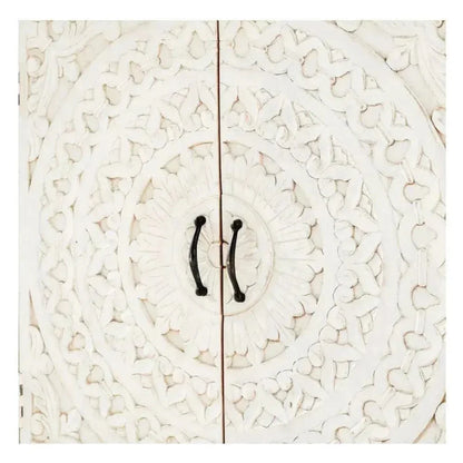 White Farmhouse Boho Chic Cabinet - LOOMLAN - LOOMLAN - TV Stands & Media Centers