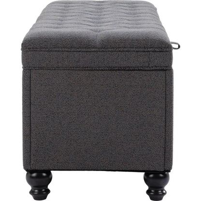 Halifax Gravel Gray Storage Bench - LOOMLAN - Zuo Modern - Bedroom Benches