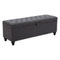 Halifax Gravel Gray Storage Bench - LOOMLAN - Zuo Modern - Bedroom Benches