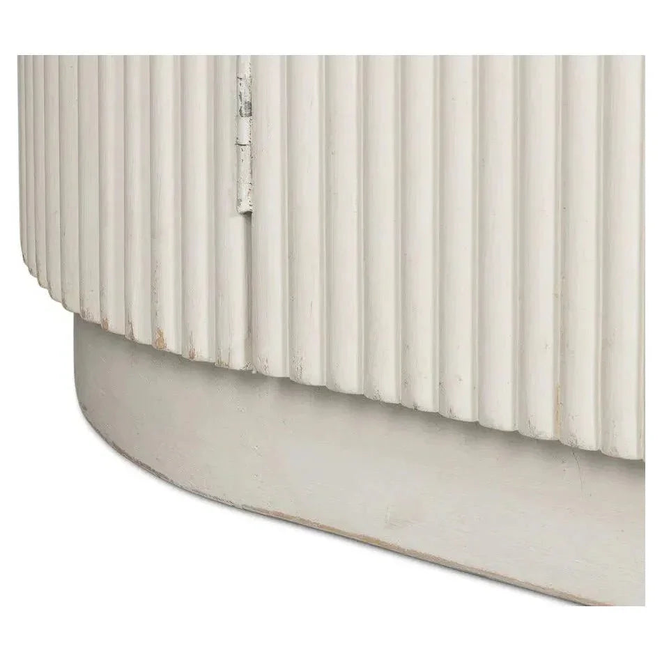 Halle Entrance Demilune Antique White Sideboard - LOOMLAN - Sarreid - Sideboards