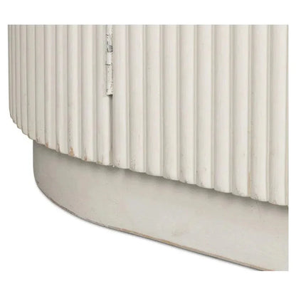 Halle Entrance Demilune Antique White Sideboard - LOOMLAN - Sarreid - Sideboards