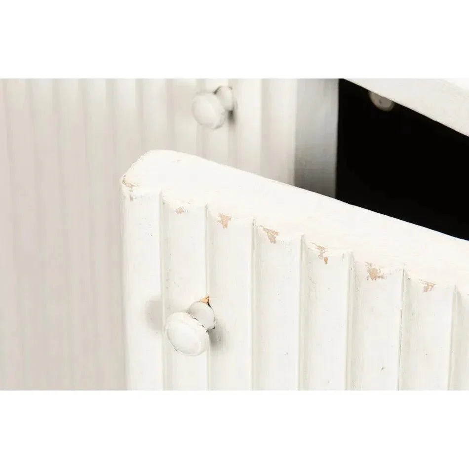 Halle Entrance Demilune Antique White Sideboard - LOOMLAN - Sarreid - Sideboards