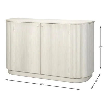 Halle Entrance Demilune Antique White Sideboard - LOOMLAN - Sarreid - Sideboards