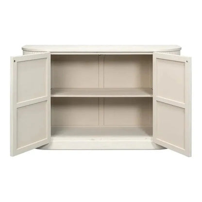 Halle Entrance Demilune Antique White Sideboard - LOOMLAN - Sarreid - Sideboards