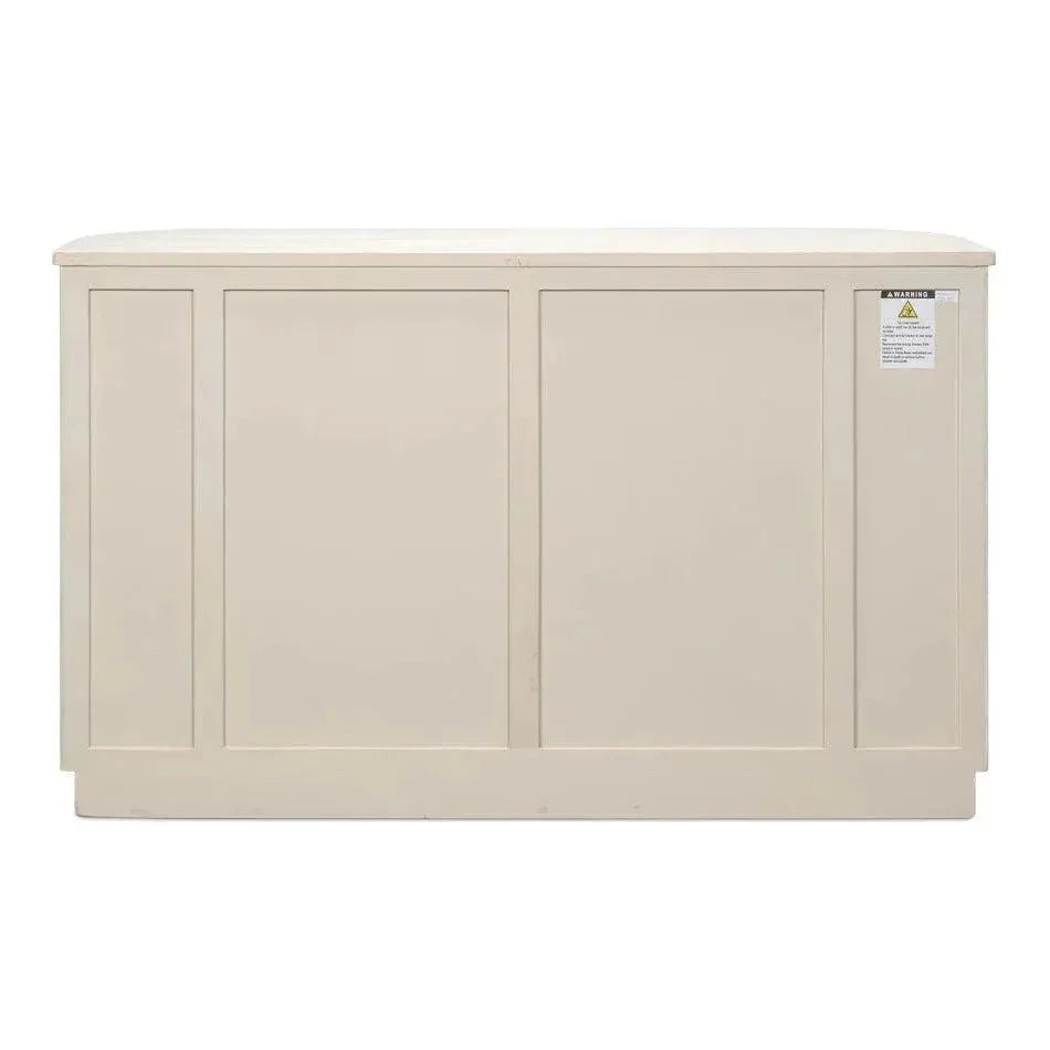 Halle Entrance Demilune Antique White Sideboard - LOOMLAN - Sarreid - Sideboards
